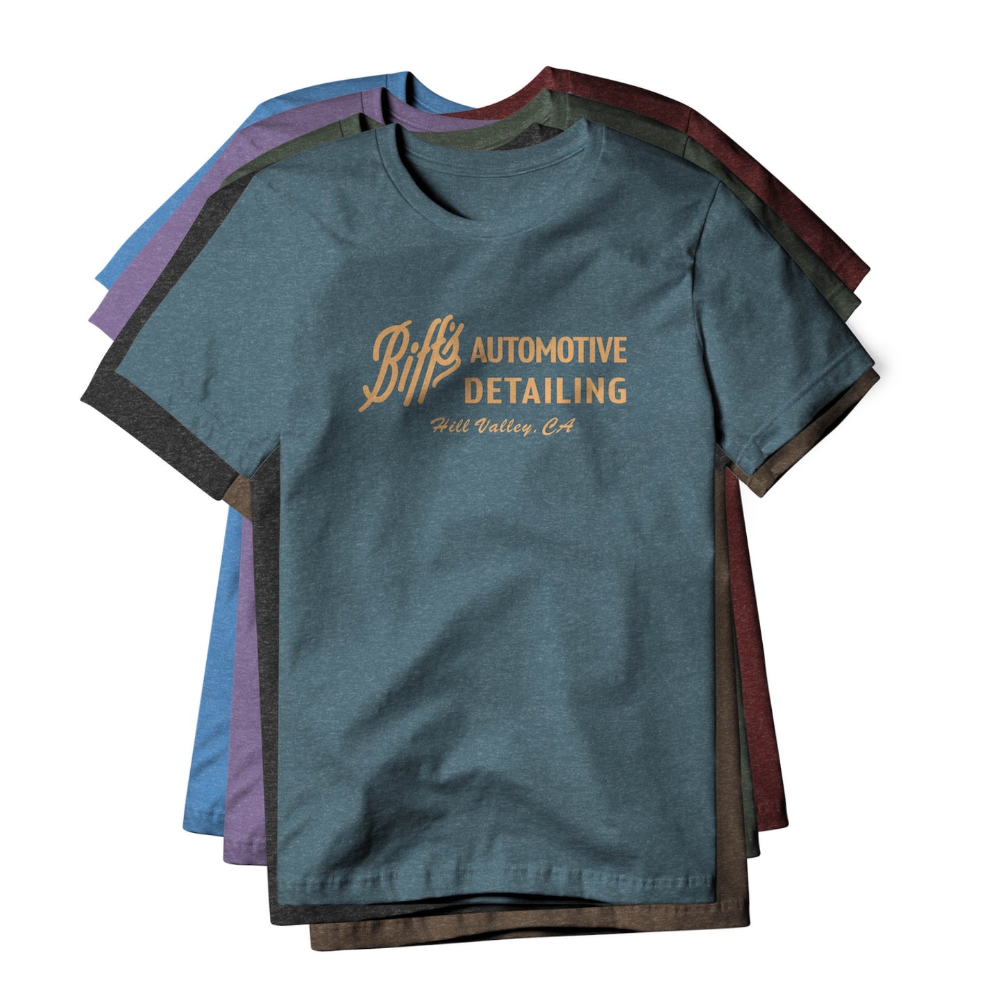 Biff's Automotive Detailing Logo : Back To The Future Movie, Cotton/Poly Blend Tee