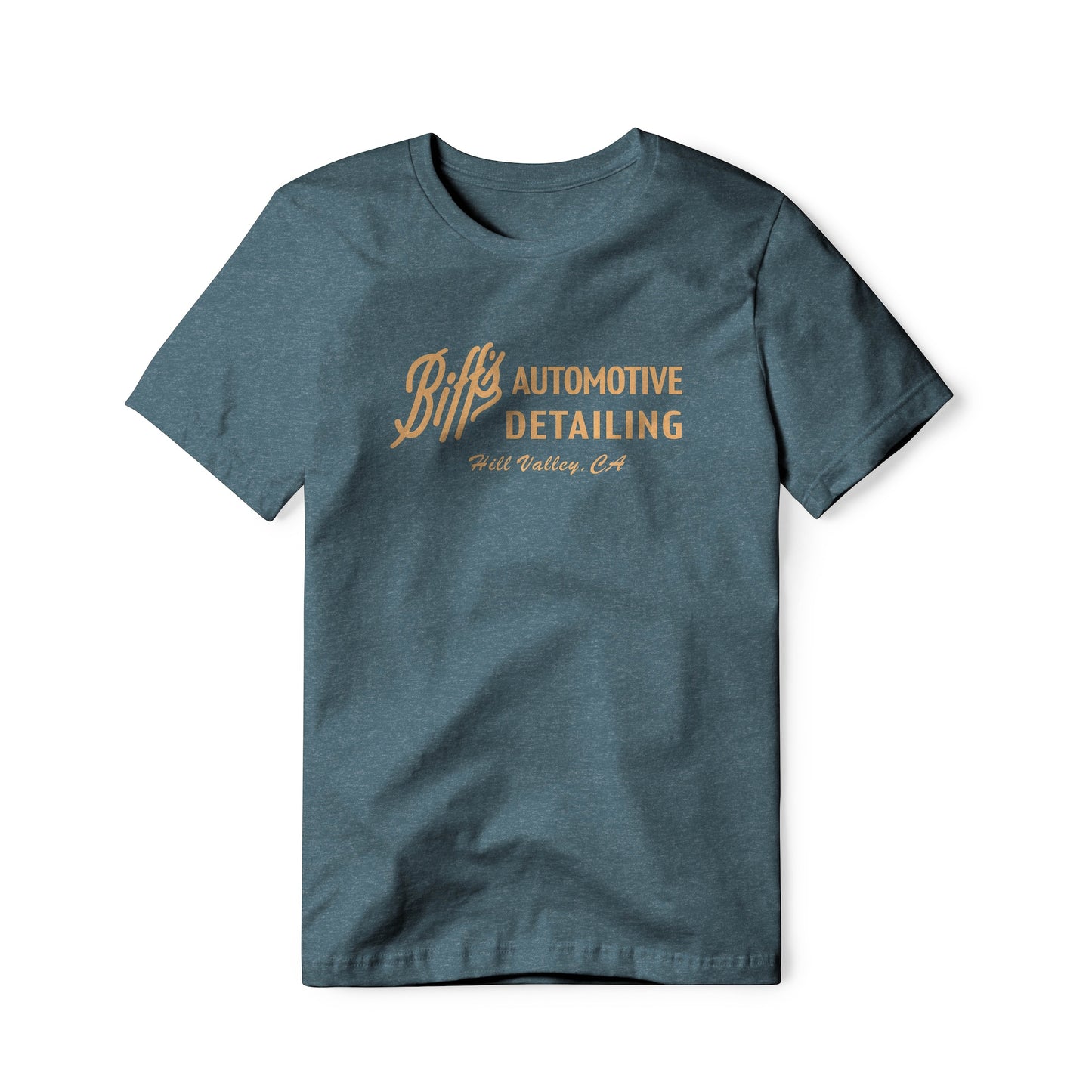Biff's Automotive Detailing Logo : Back To The Future Movie, Cotton/Poly Blend Tee