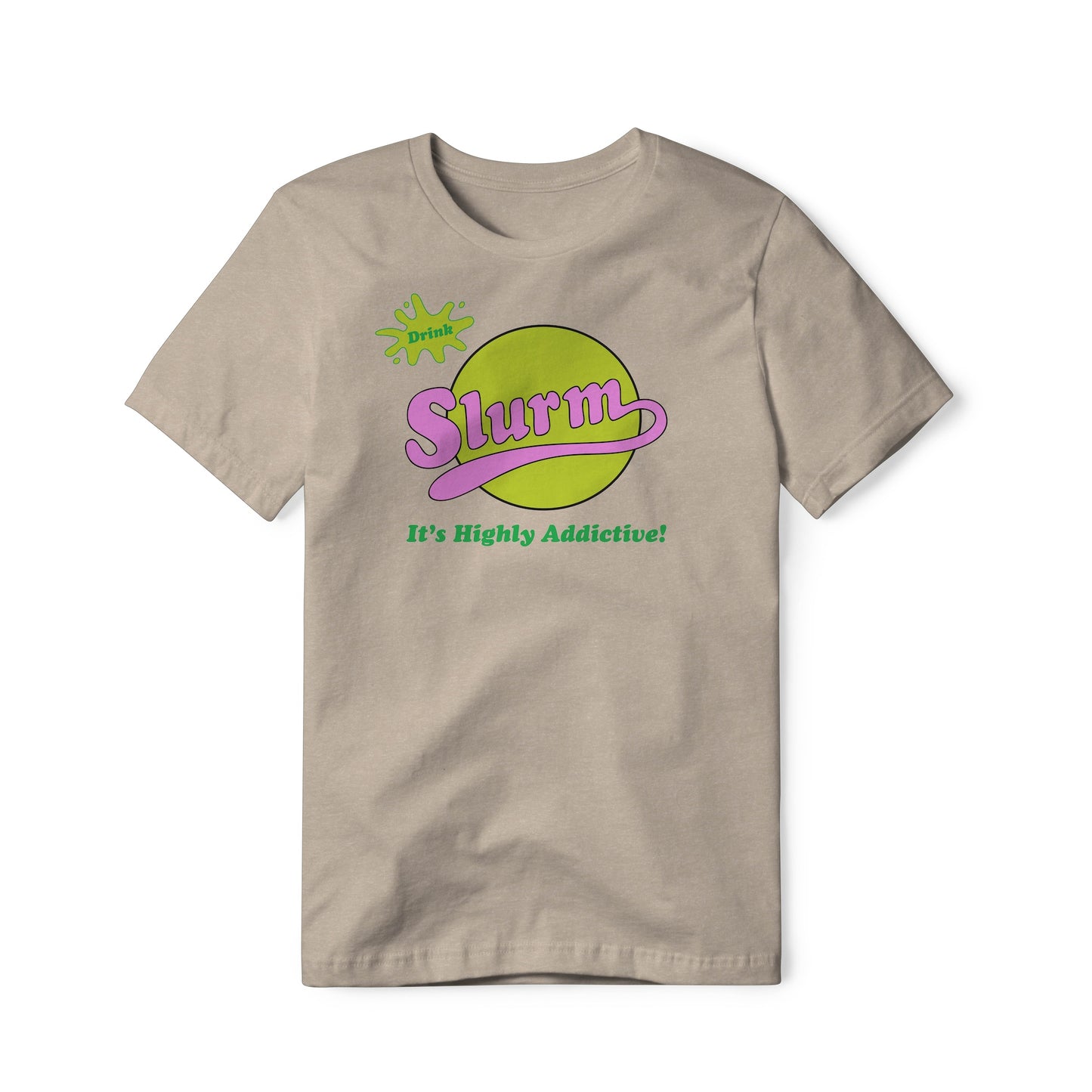 Slurm Logo : Futurama Show, Cotton/Poly Blend Tee