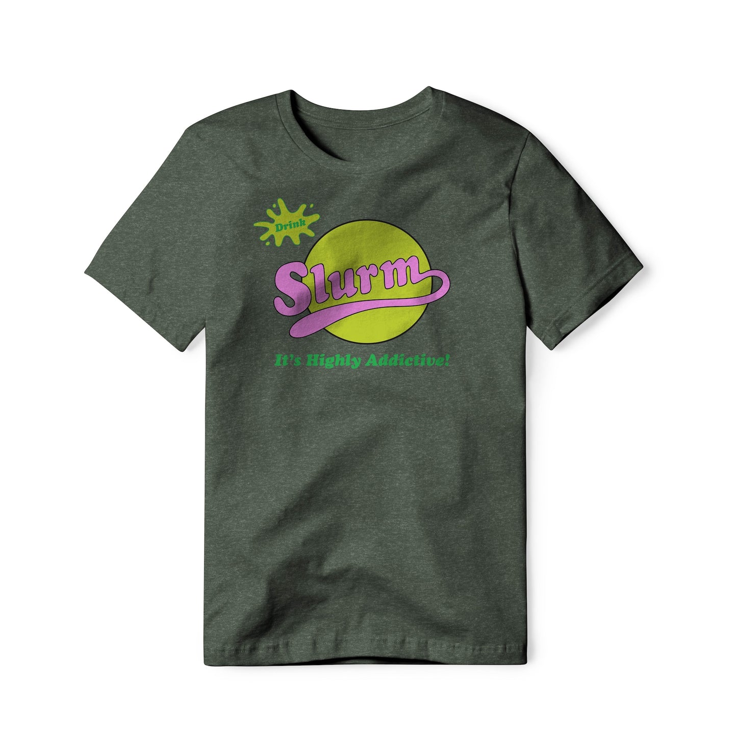 Slurm Logo : Futurama Show, Cotton/Poly Blend Tee
