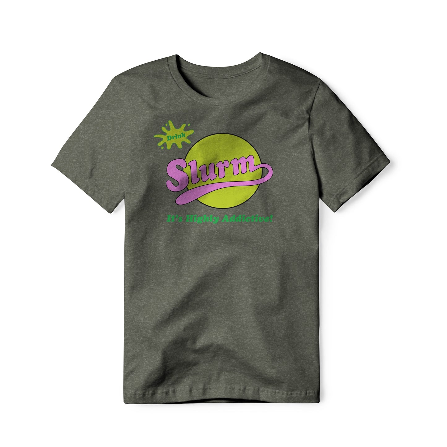 Slurm Logo : Futurama Show, Cotton/Poly Blend Tee