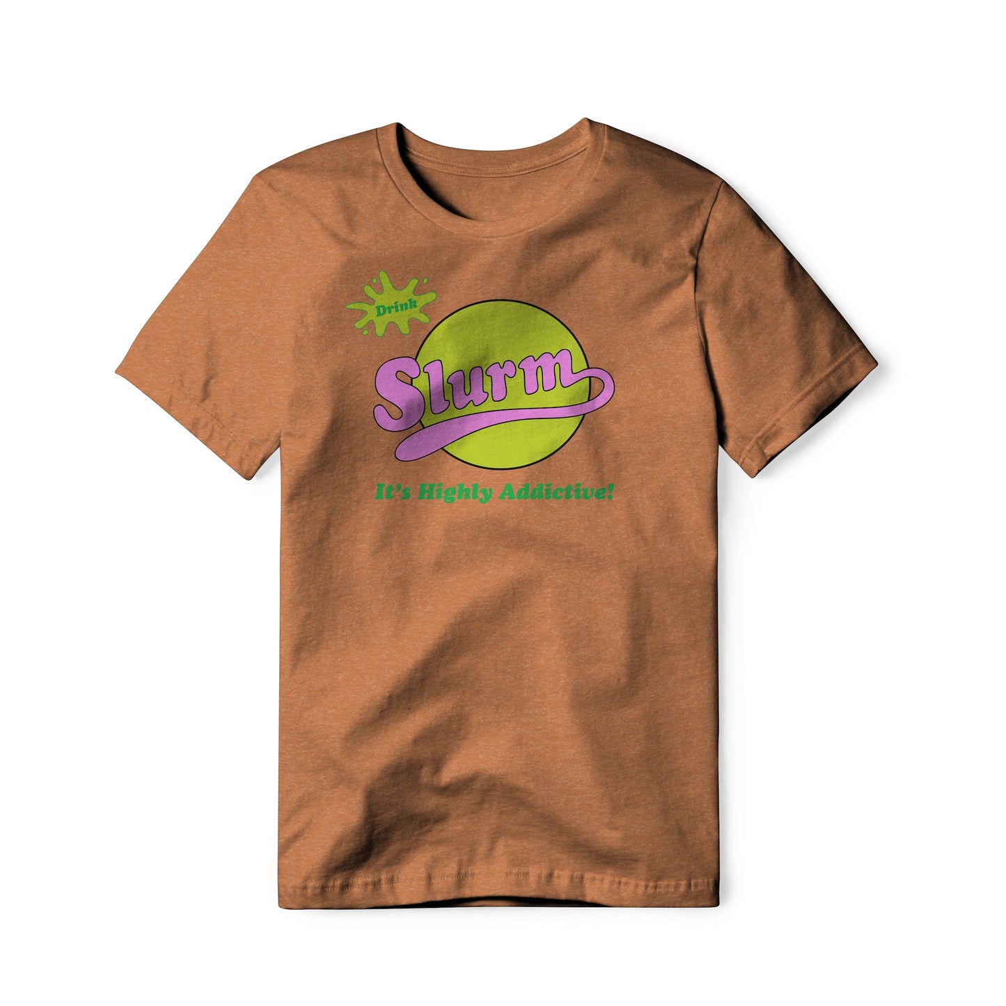 Slurm Logo : Futurama Show, Cotton/Poly Blend Tee