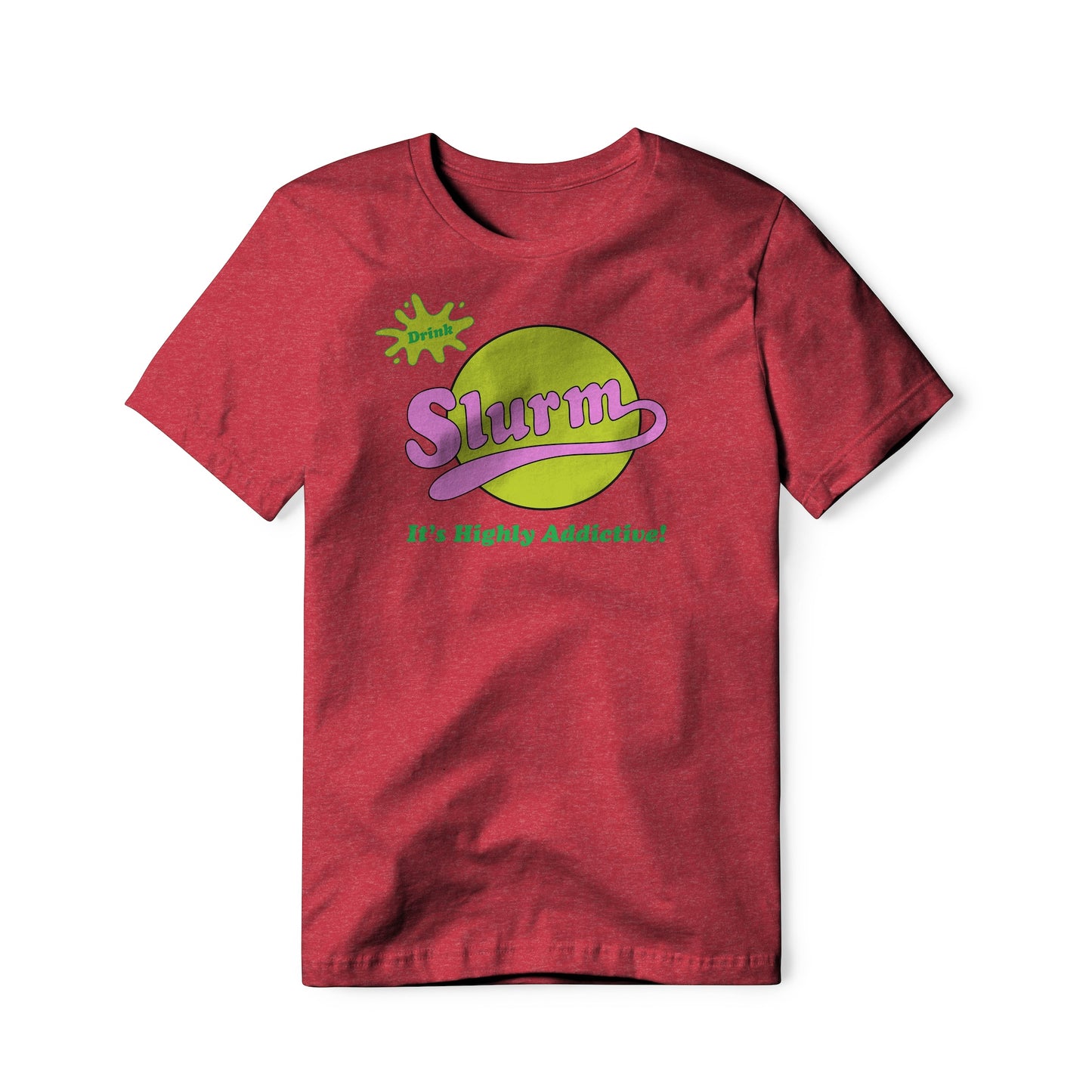 Slurm Logo : Futurama Show, Cotton/Poly Blend Tee