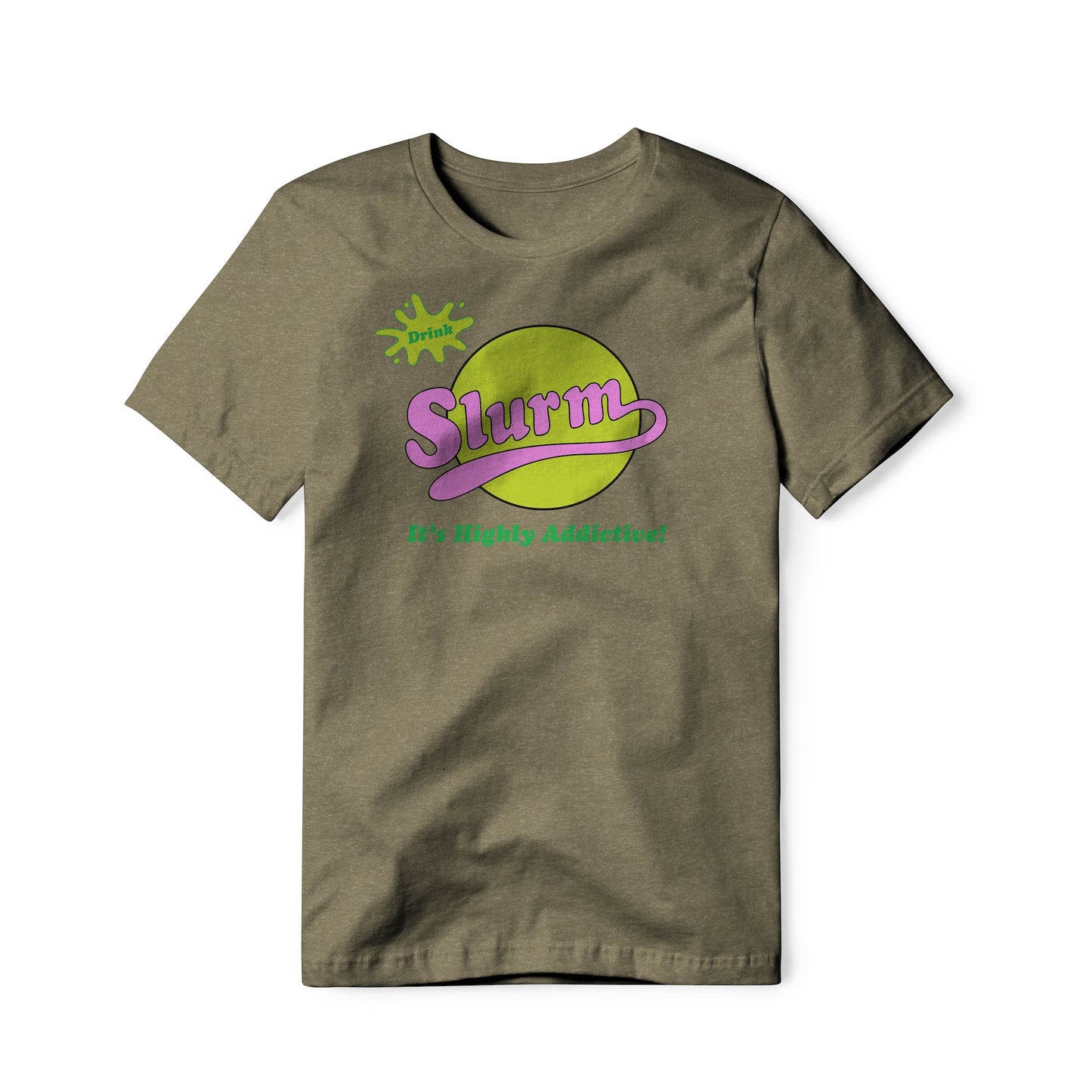 Slurm Logo : Futurama Show, Cotton/Poly Blend Tee