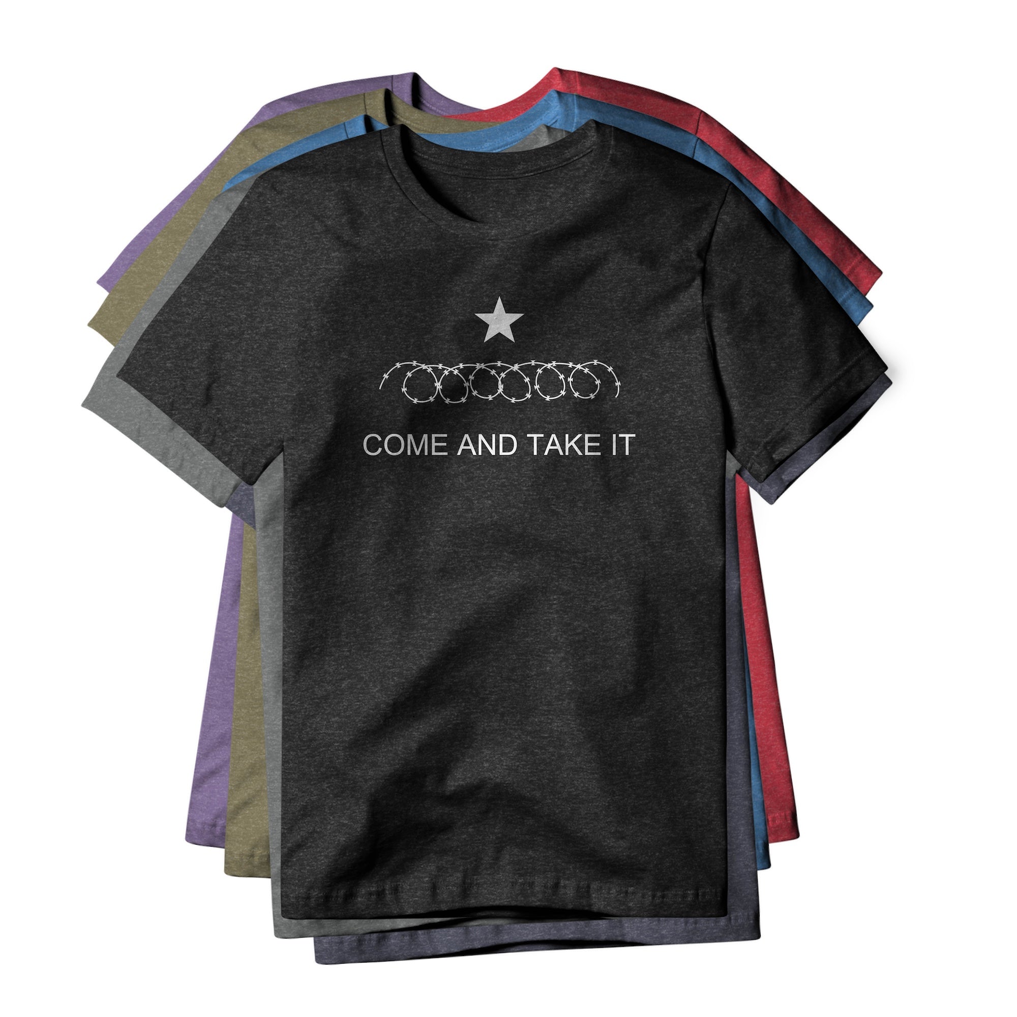 Come And Take It : Razor Wire (White), Cotton/Poly Blend Tee