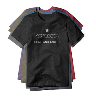 Come And Take It : Razor Wire (White), Cotton/Poly Blend Tee
