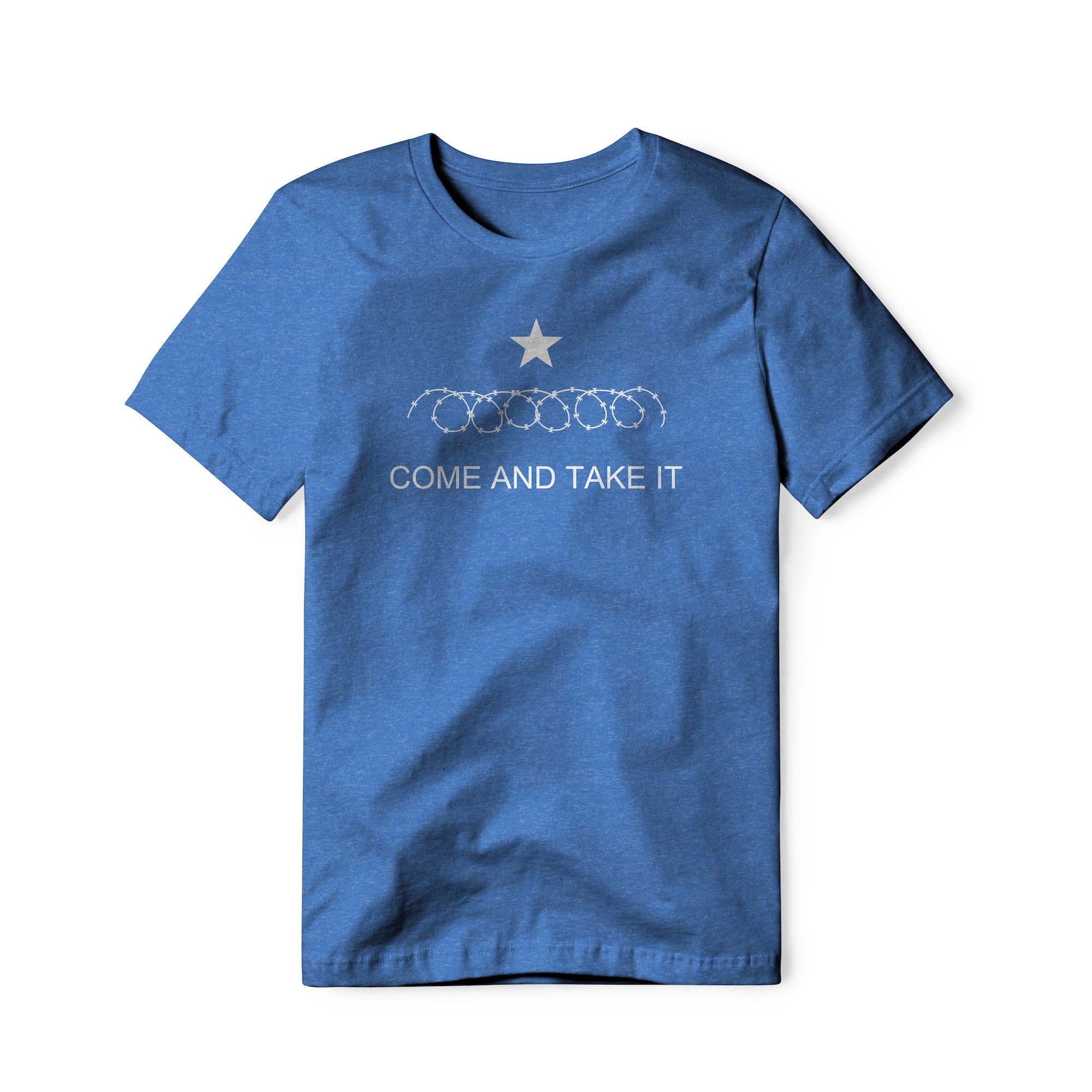 Come And Take It : Razor Wire (White), Cotton/Poly Blend Tee