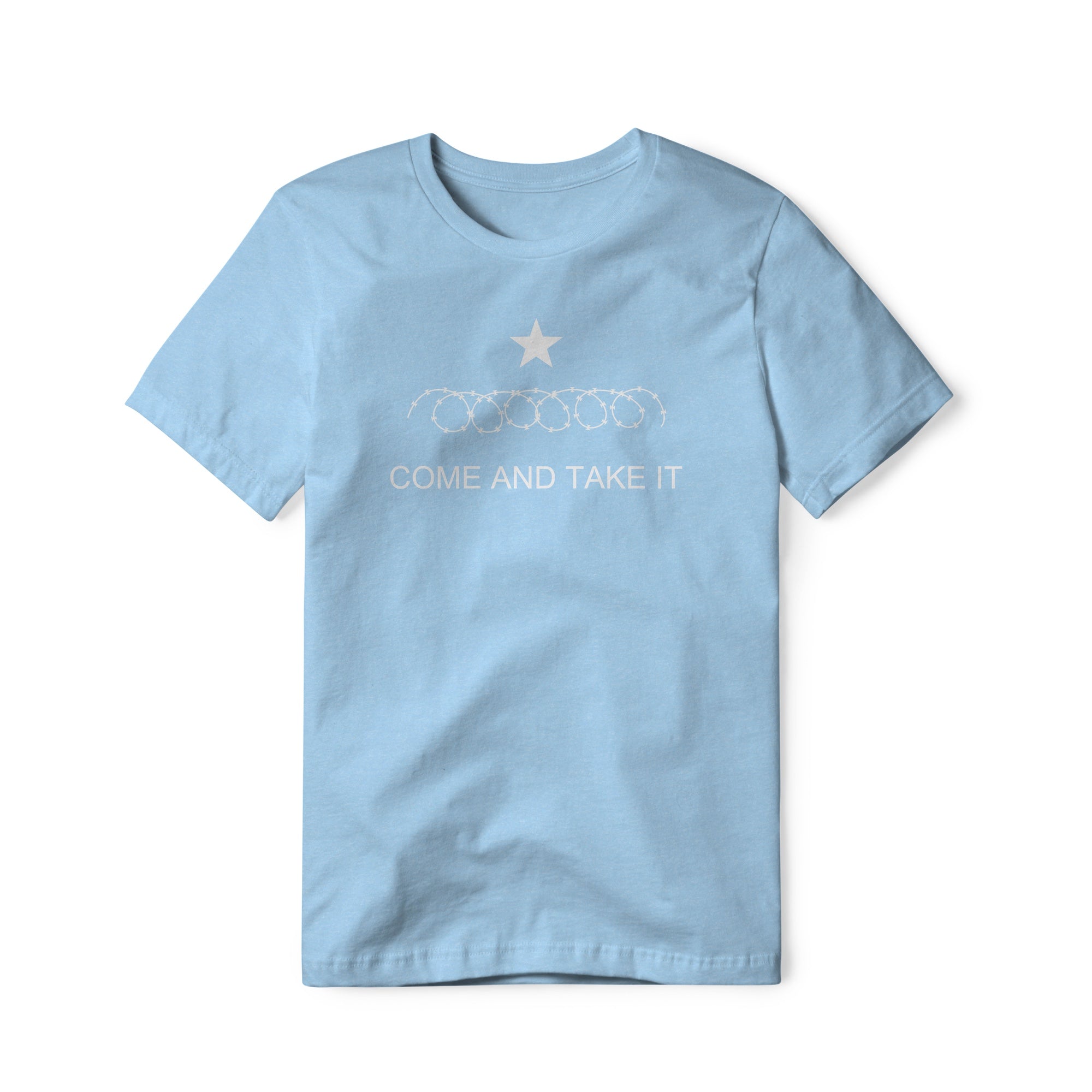 Come And Take It : Razor Wire (White), Cotton/Poly Blend Tee