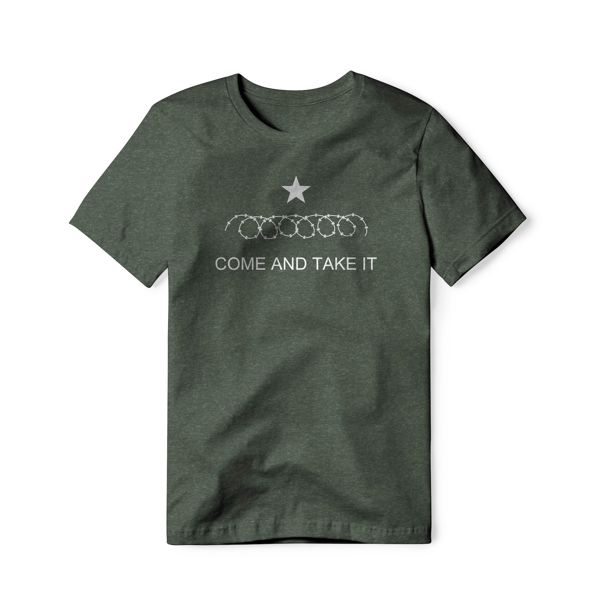 Come And Take It : Razor Wire (White), Cotton/Poly Blend Tee