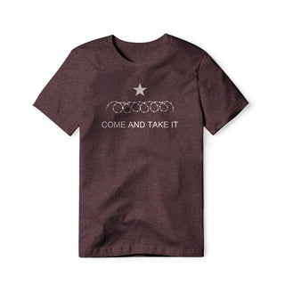 Come And Take It : Razor Wire (White), Cotton/Poly Blend Tee