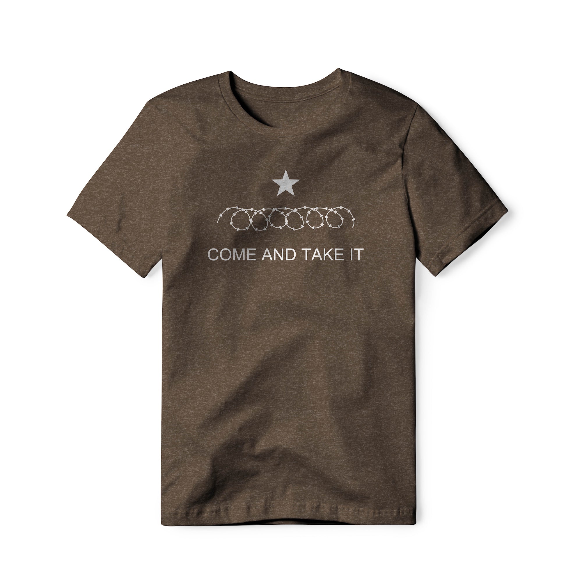 Come And Take It : Razor Wire (White), Cotton/Poly Blend Tee