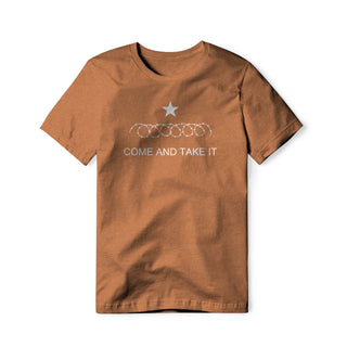 Come And Take It : Razor Wire (White), Cotton/Poly Blend Tee