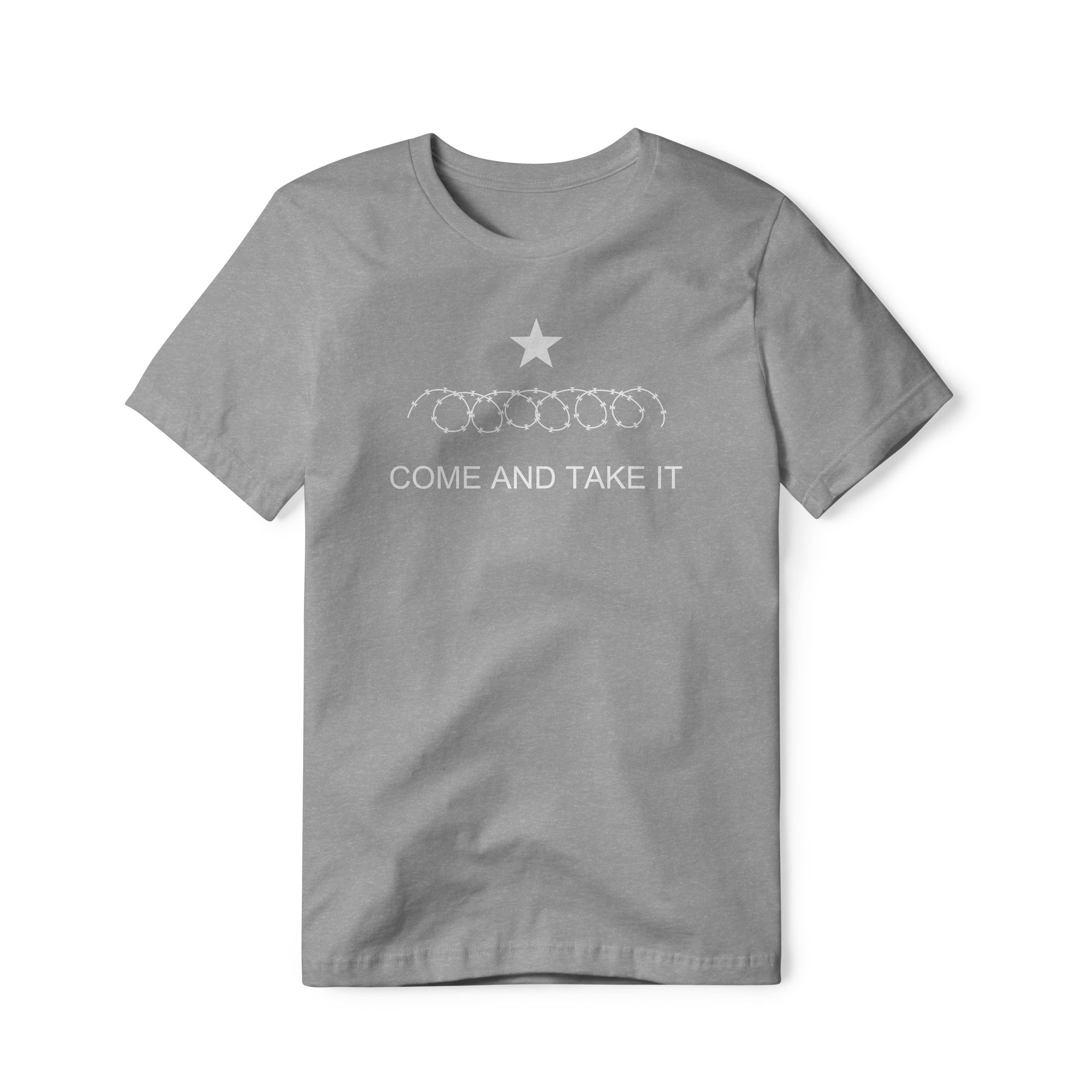 Come And Take It : Razor Wire (White), Cotton/Poly Blend Tee