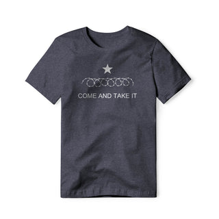 Come And Take It : Razor Wire (White), Cotton/Poly Blend Tee