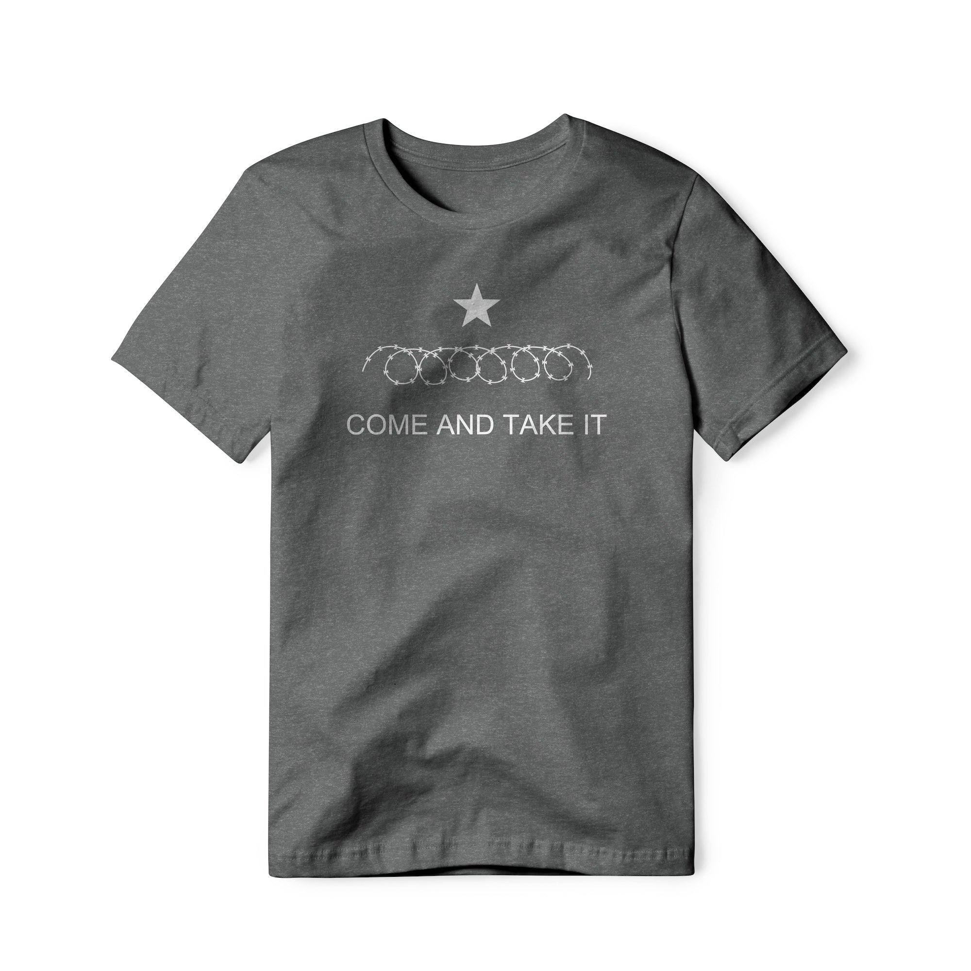 Come And Take It : Razor Wire (White), Cotton/Poly Blend Tee