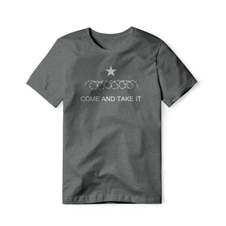 Come And Take It : Razor Wire (White), Cotton/Poly Blend Tee