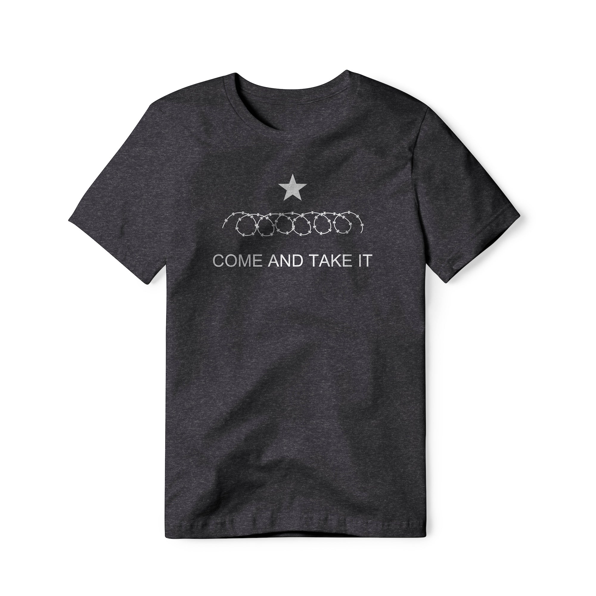Come And Take It : Razor Wire (White), Cotton/Poly Blend Tee