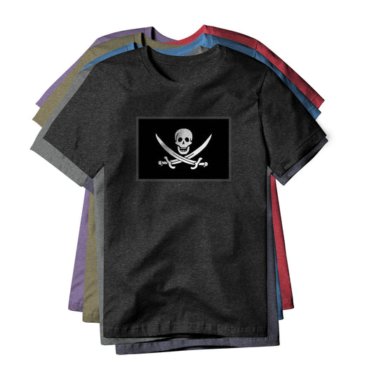 Jolly Roger Pirate Flag (Swords), Cotton/Poly Blend Tee
