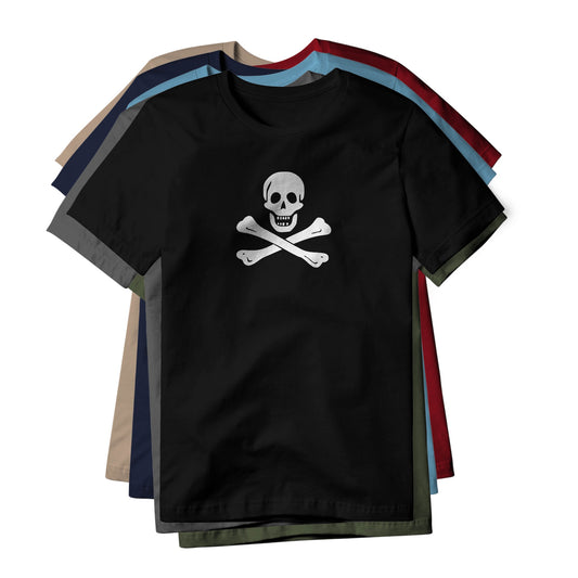 Jolly Roger Pirate Symbol (Bones), Classic Cotton Tee
