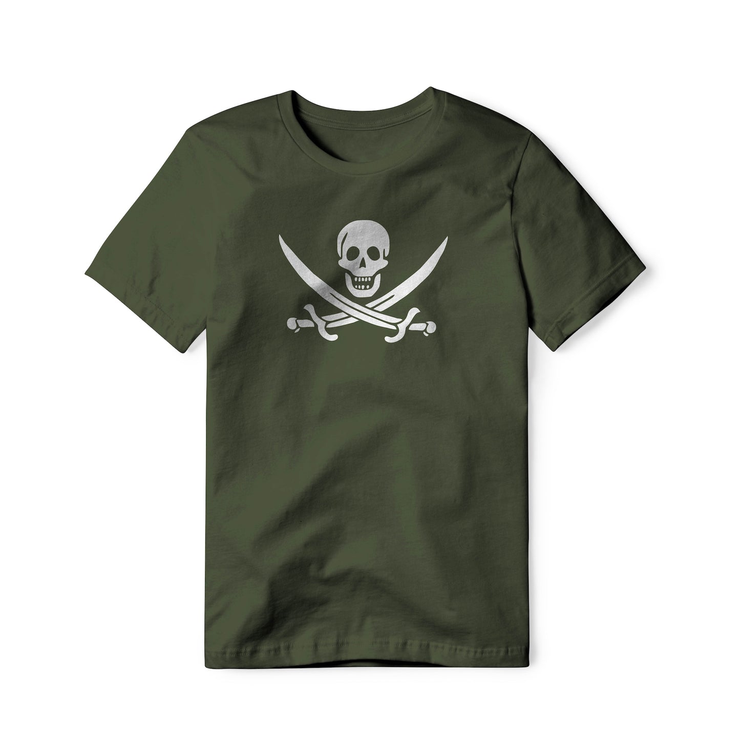 Jolly Roger Pirate Symbol (Swords), Classic Cotton Tee