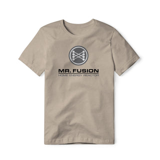 Mr. Fusion Logo : Back To The Future Movie, Cotton/Poly Blend Tee