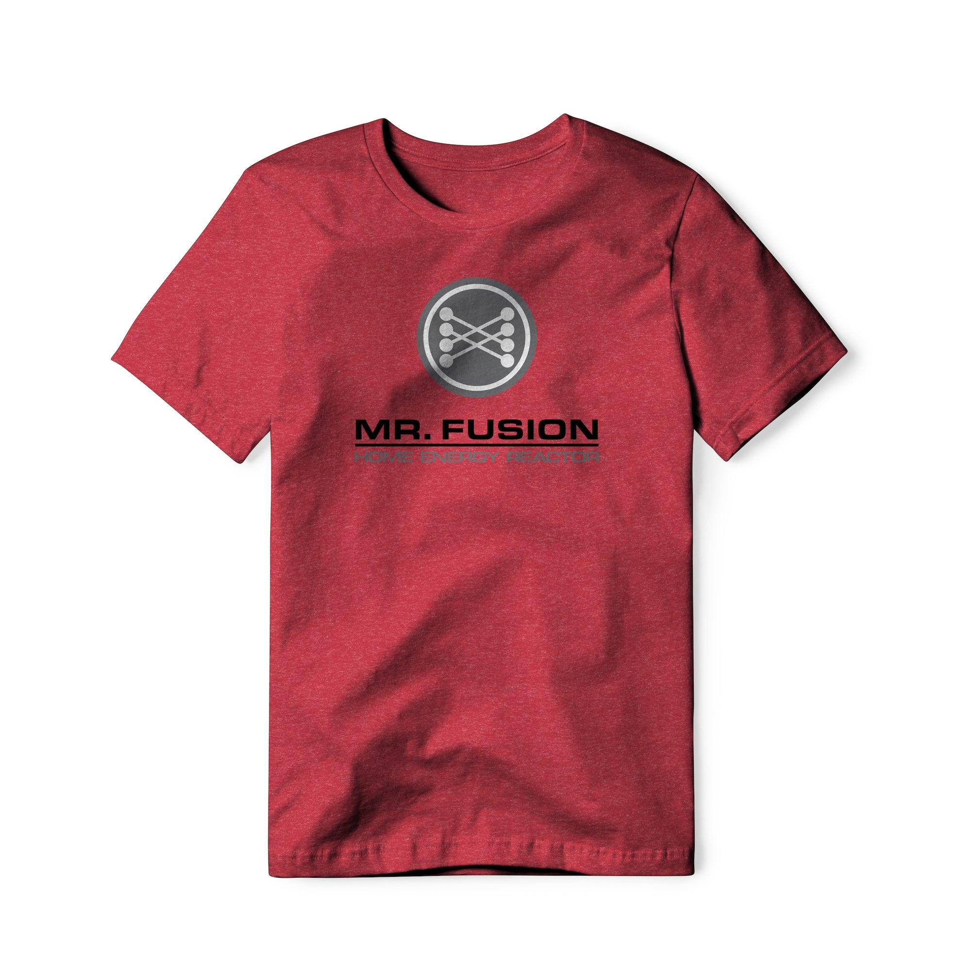 Mr. Fusion Logo : Back To The Future Movie, Cotton/Poly Blend Tee