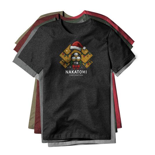 Nakatomi Corporation Logo (Christmas Edition) : Die Hard Movie, Cotton/Poly Blend Tee