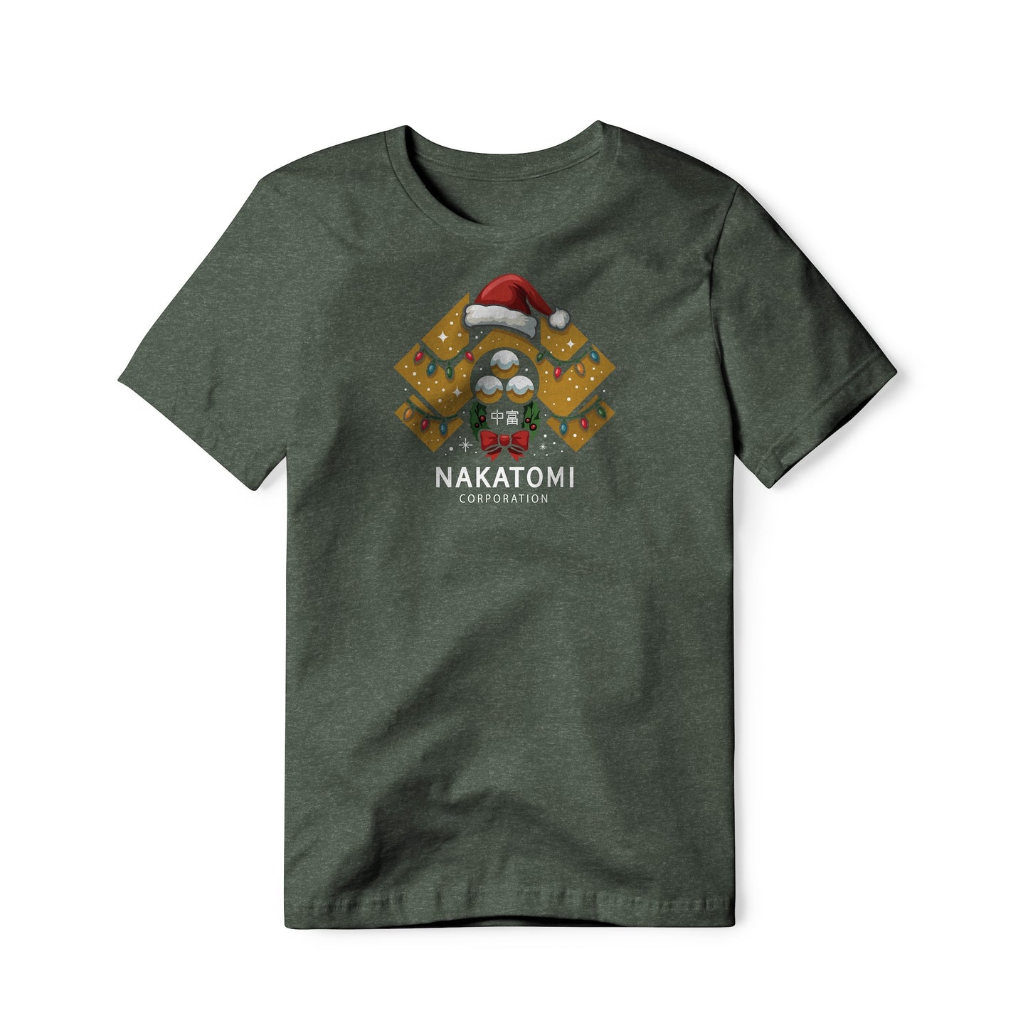 Nakatomi Corporation Logo (Christmas Edition) : Die Hard Movie, Cotton/Poly Blend Tee