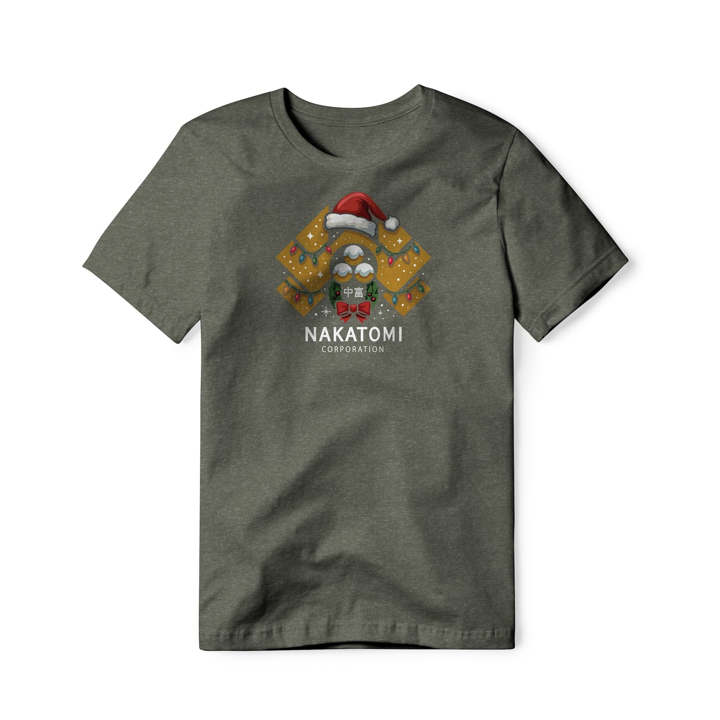 Nakatomi Corporation Logo (Christmas Edition) : Die Hard Movie, Cotton/Poly Blend Tee