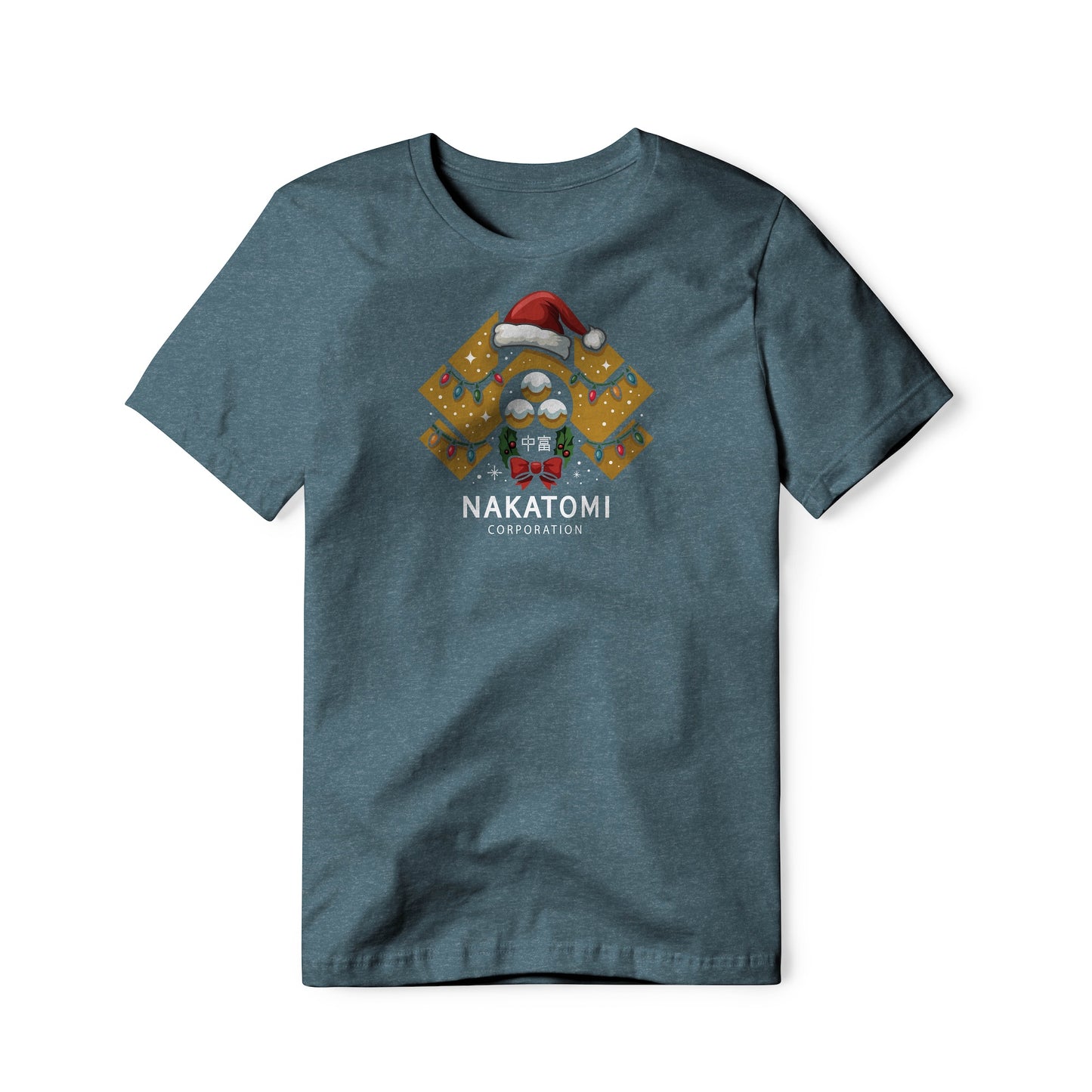 Nakatomi Corporation Logo (Christmas Edition) : Die Hard Movie, Cotton/Poly Blend Tee