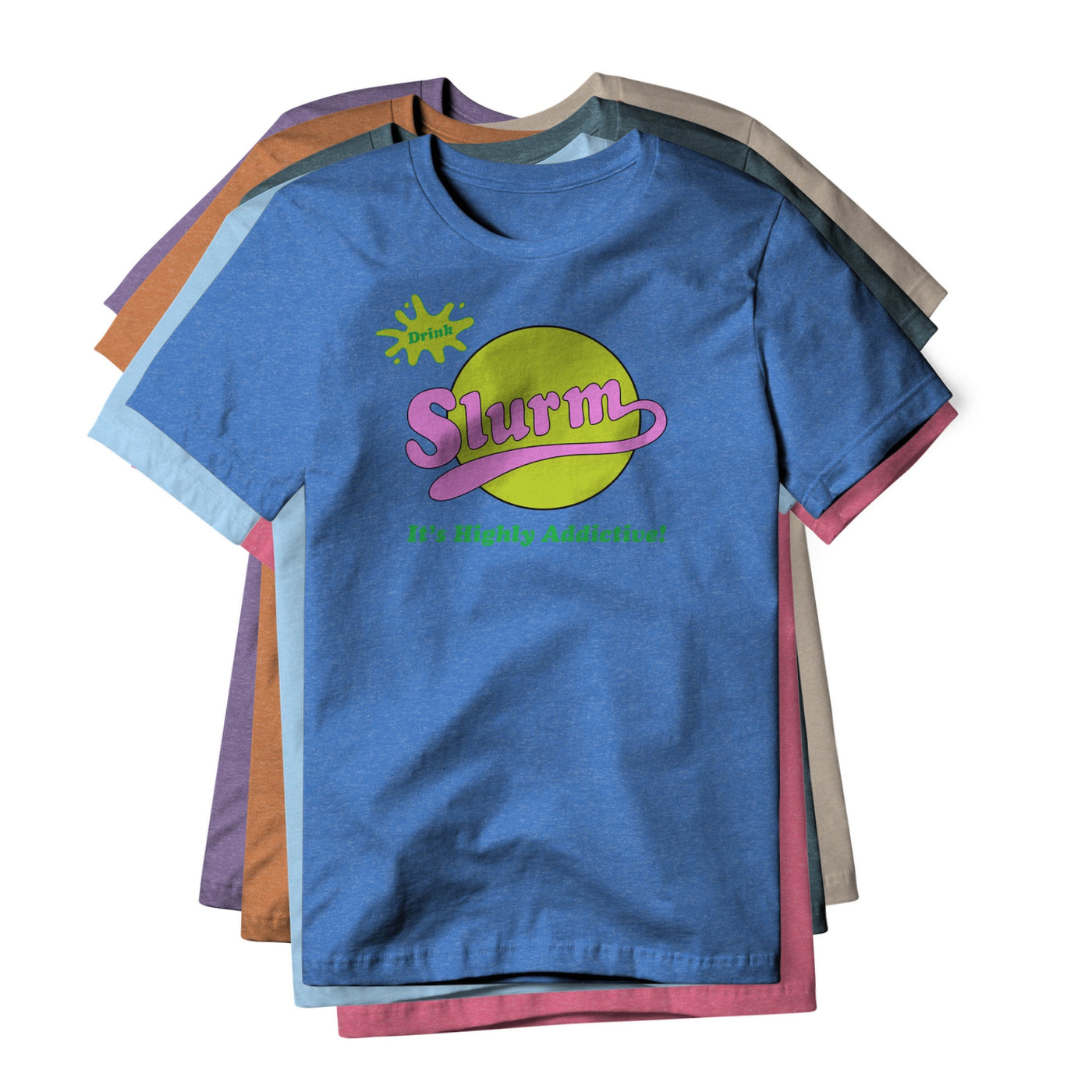 Slurm Logo : Futurama Show, Cotton/Poly Blend Tee