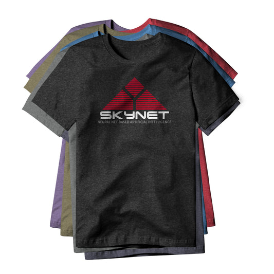 Skynet Logo : Terminator Movie, Cotton/Poly Blend Tee