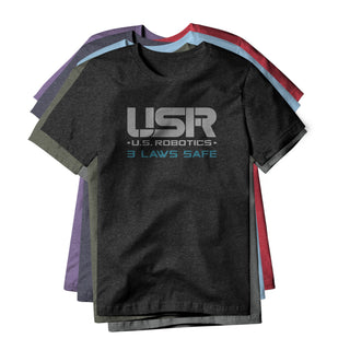 US Robotics Logo : I, Robot Movie, Cotton/Poly Blend Tee