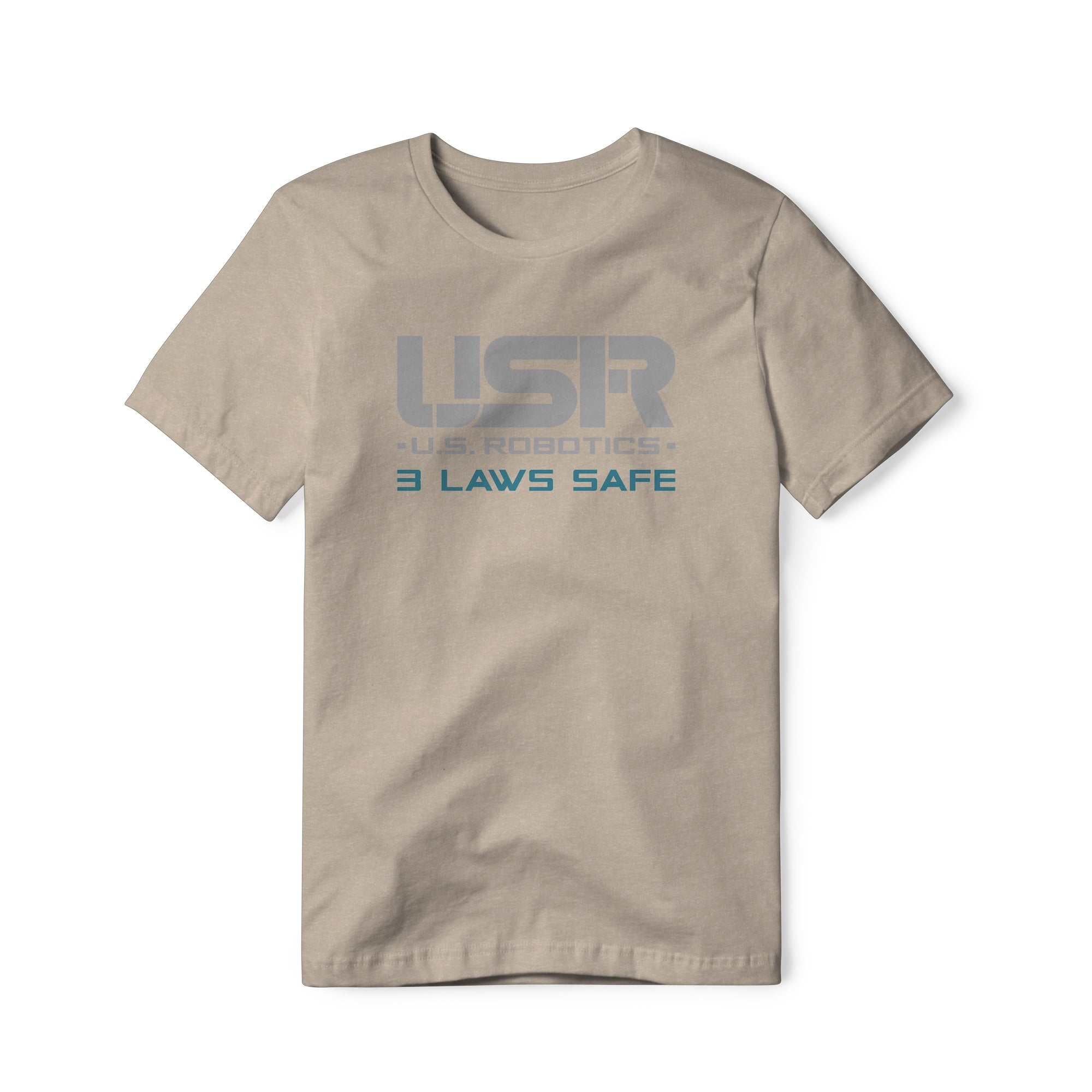 US Robotics Logo : I, Robot Movie, Cotton/Poly Blend Tee