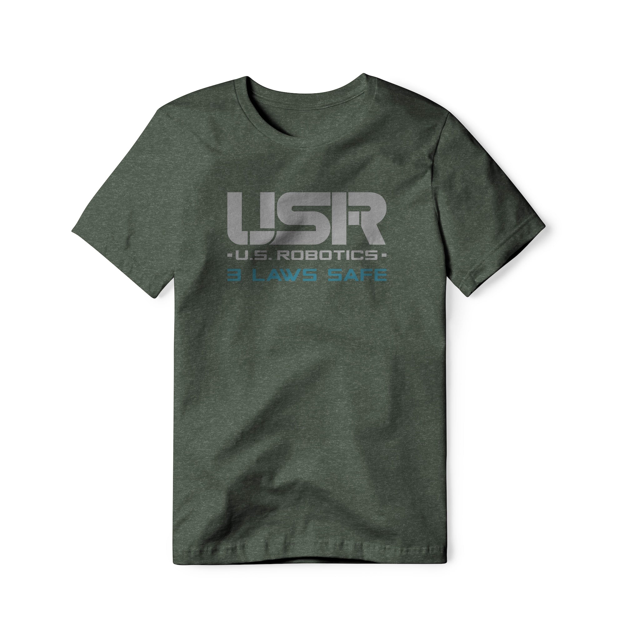 US Robotics Logo : I, Robot Movie, Cotton/Poly Blend Tee