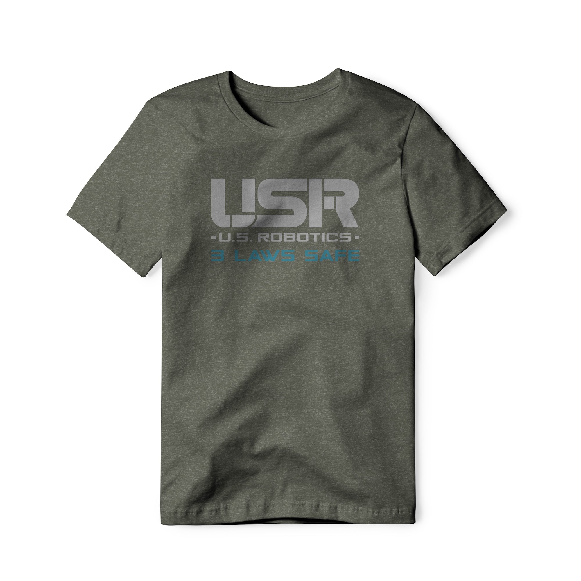 US Robotics Logo : I, Robot Movie, Cotton/Poly Blend Tee