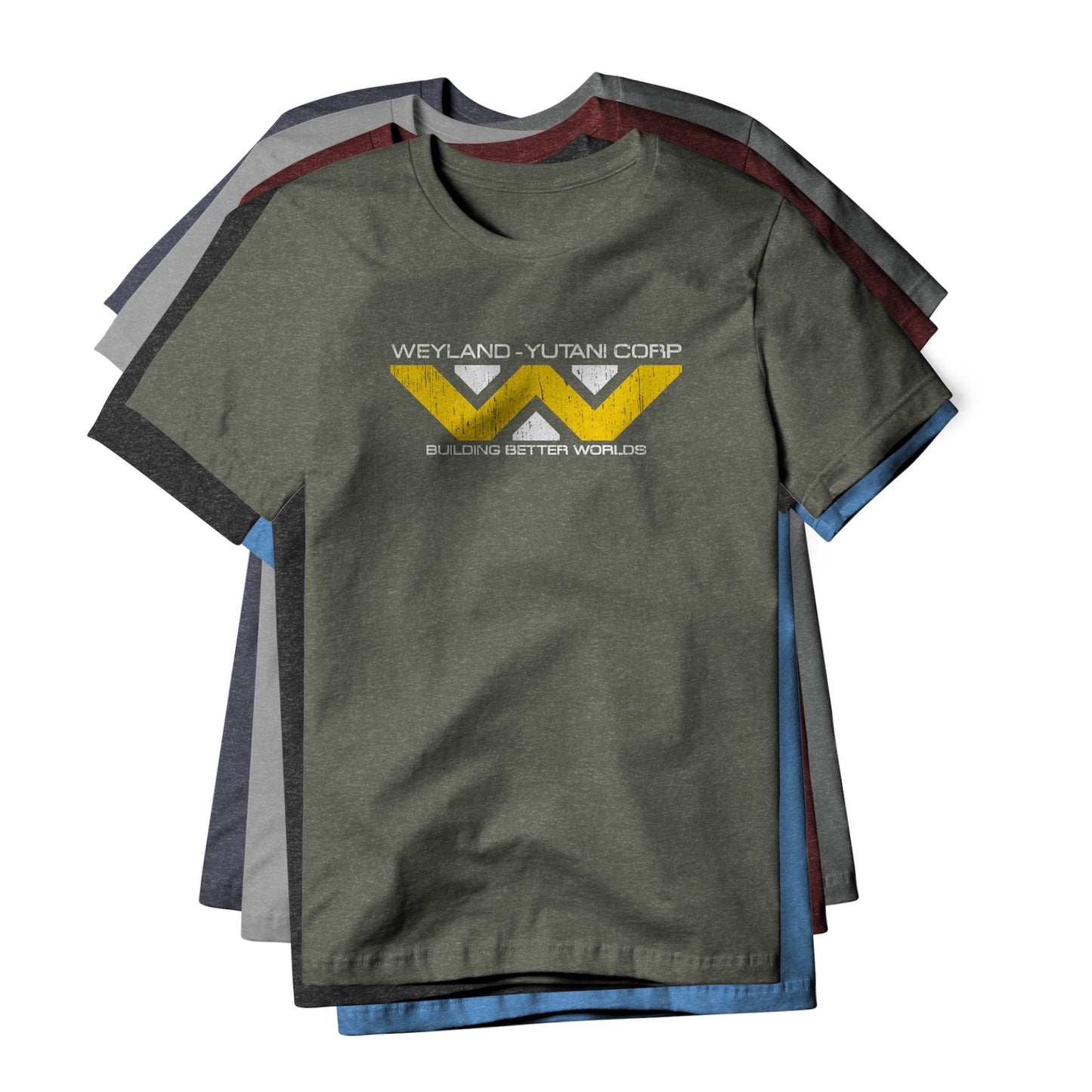 Weyland-Yutani Distressed Logo : Alien Movie, Cotton/Poly Blend Tee