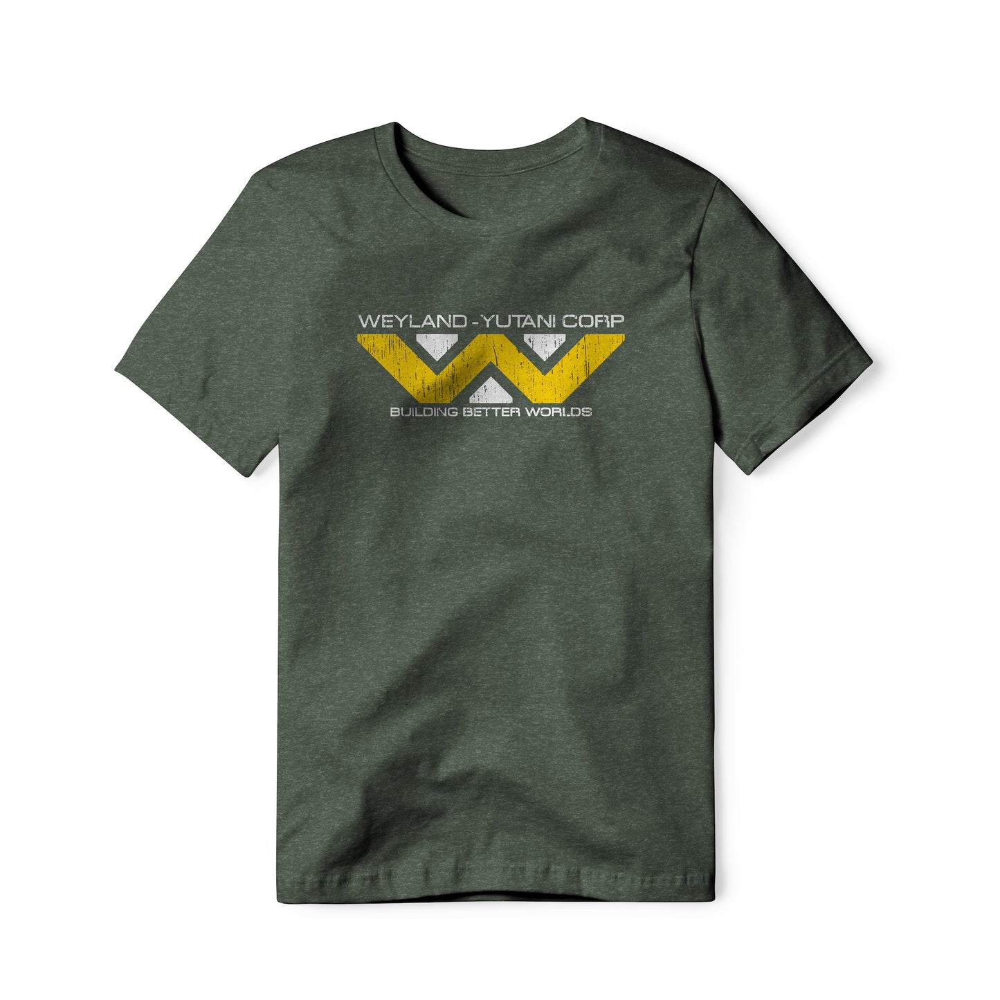 Weyland-Yutani Distressed Logo : Alien Movie, Cotton/Poly Blend Tee