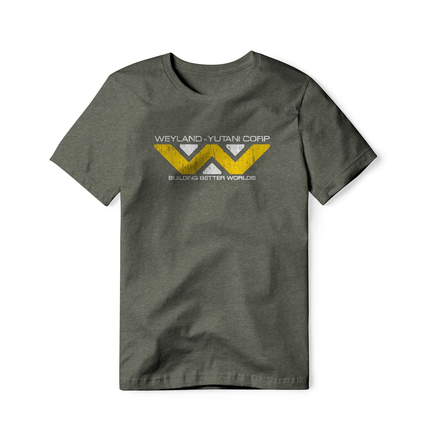 Weyland-Yutani Distressed Logo : Alien Movie, Cotton/Poly Blend Tee