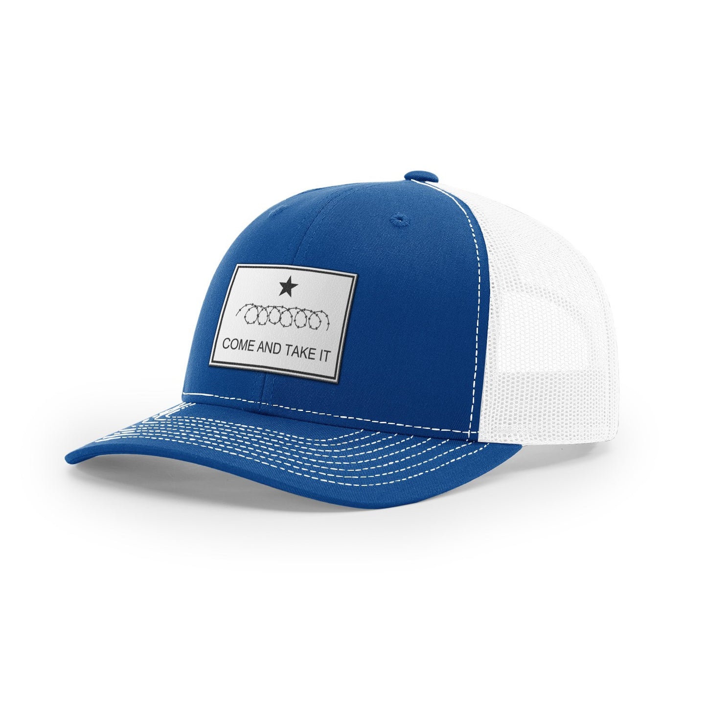 Come And Take It : Razor Wire (White Leather), Snapback Hat
