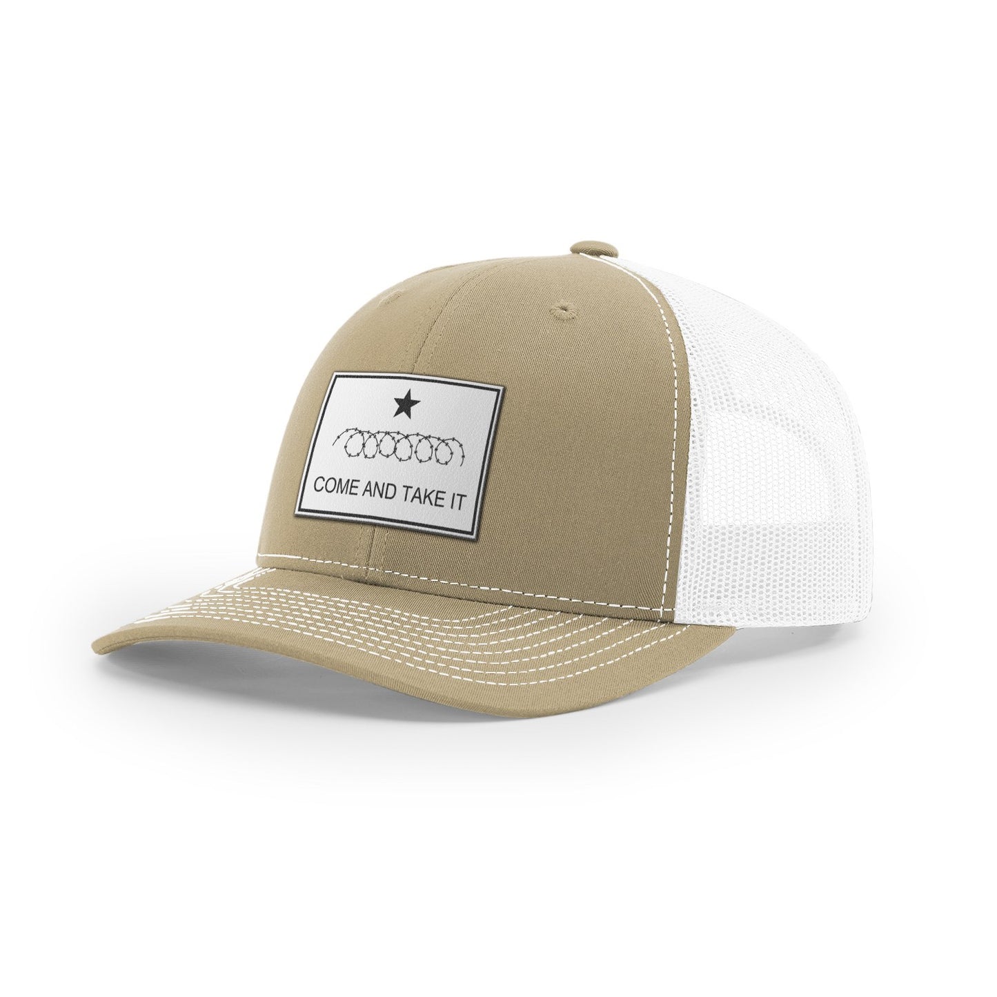 Come And Take It : Razor Wire (White Leather), Snapback Hat