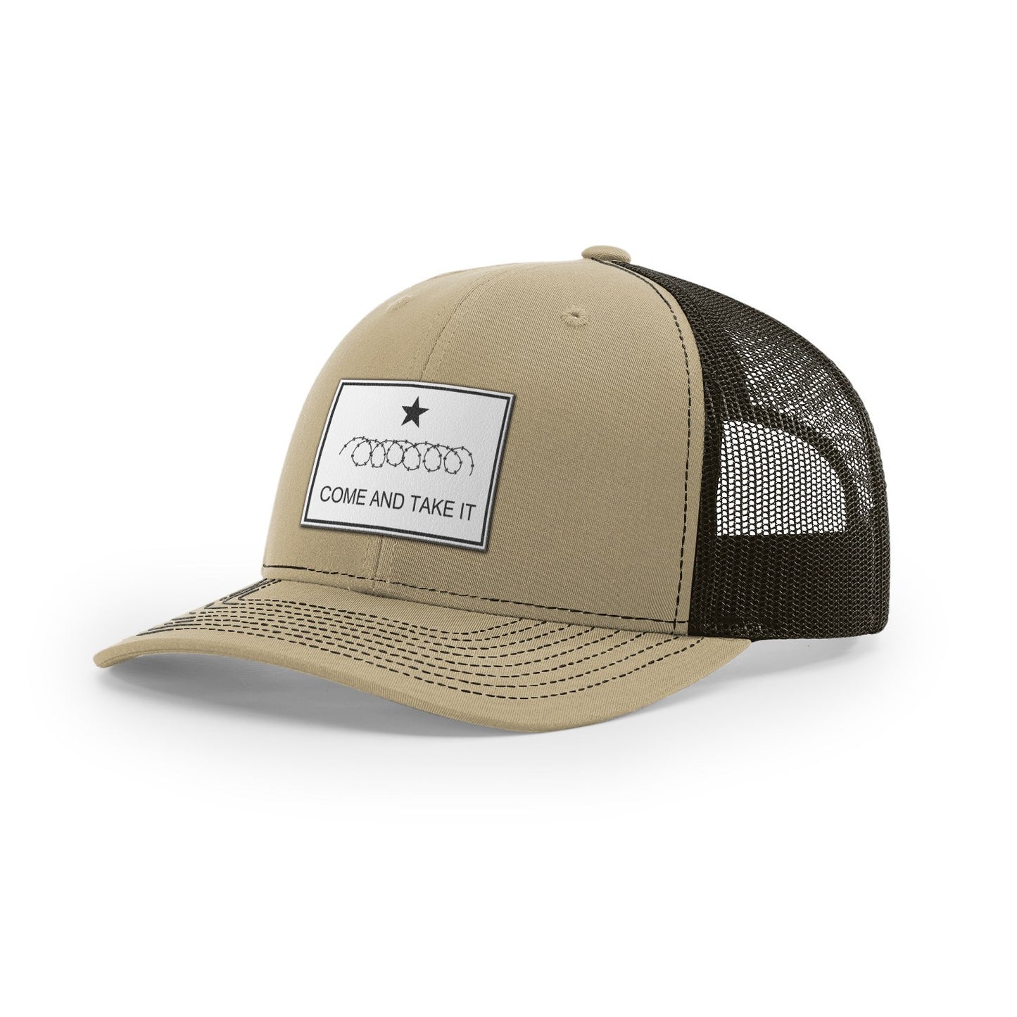 Come And Take It : Razor Wire (White Leather), Snapback Hat