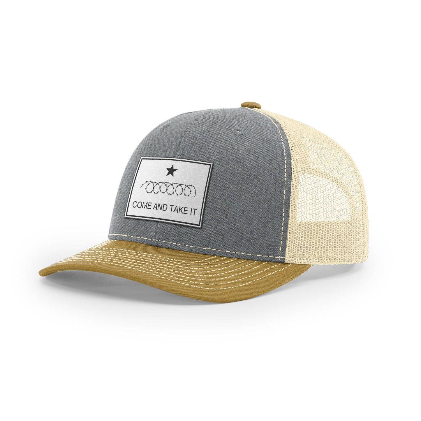 Come And Take It : Razor Wire (White Leather), Snapback Hat