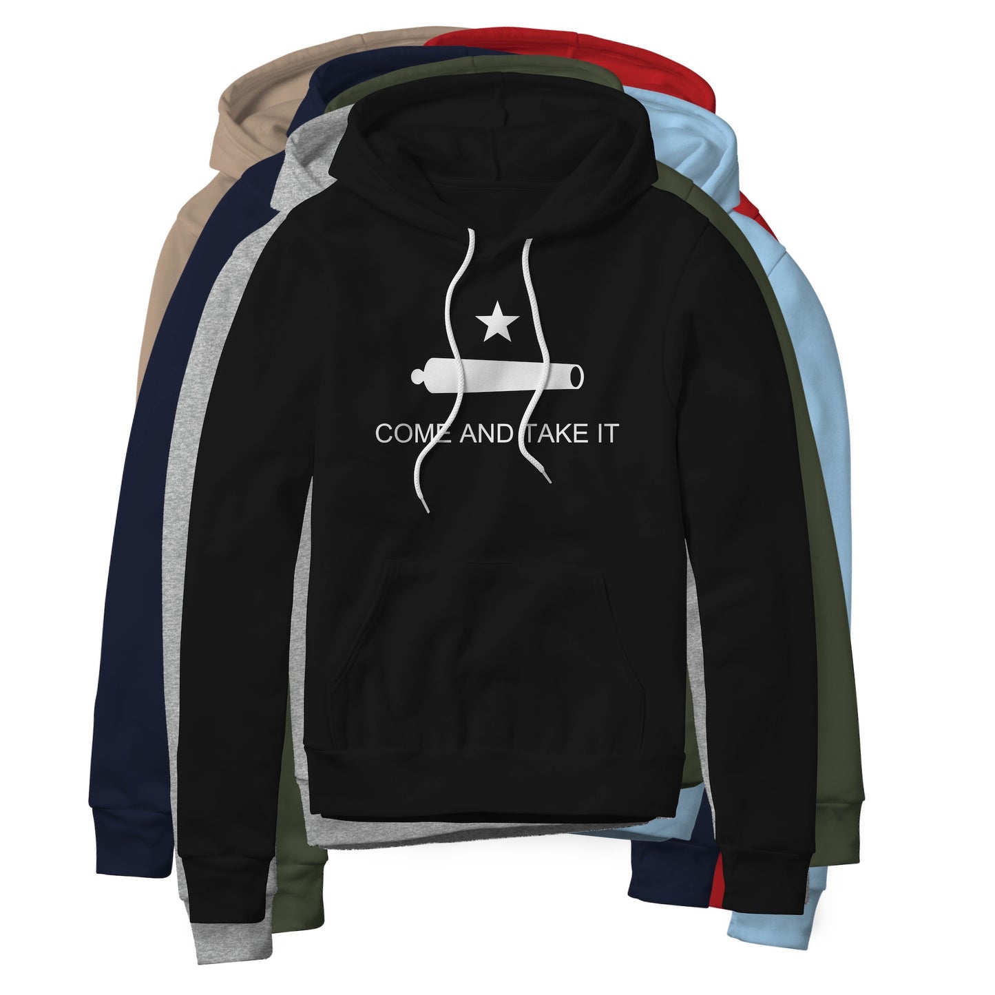 Come And Take It : Cannon (White), Fleece Hoodie