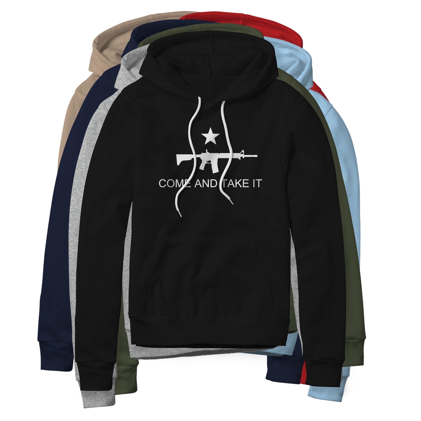 Come And Take It : Rifle (White), Fleece Hoodie