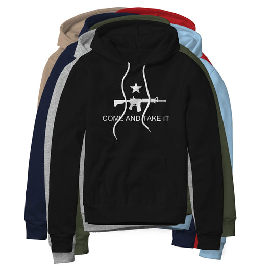 Come And Take It : Rifle (White), Fleece Hoodie