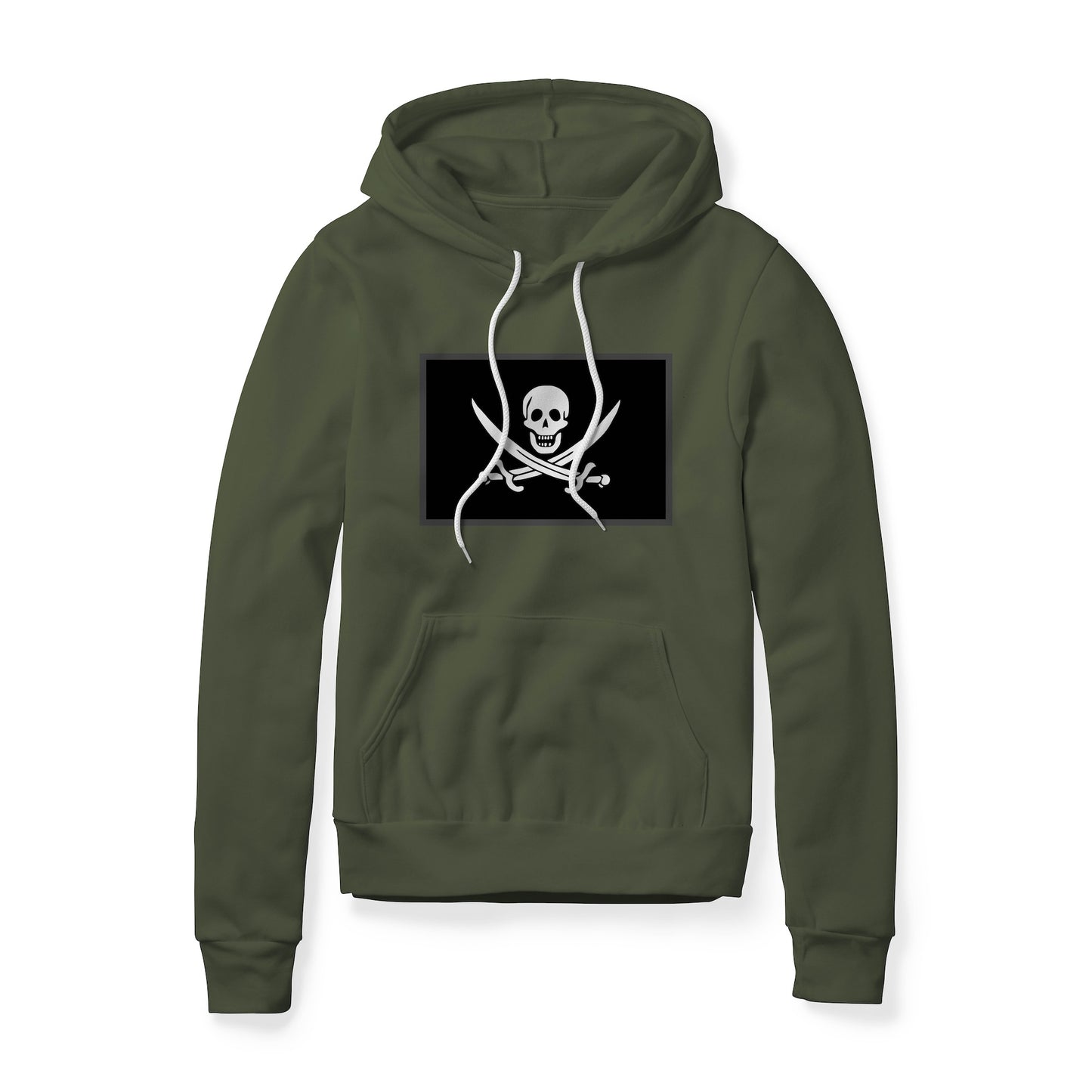 Jolly Roger Pirate Flag (Swords), Fleece Hoodie