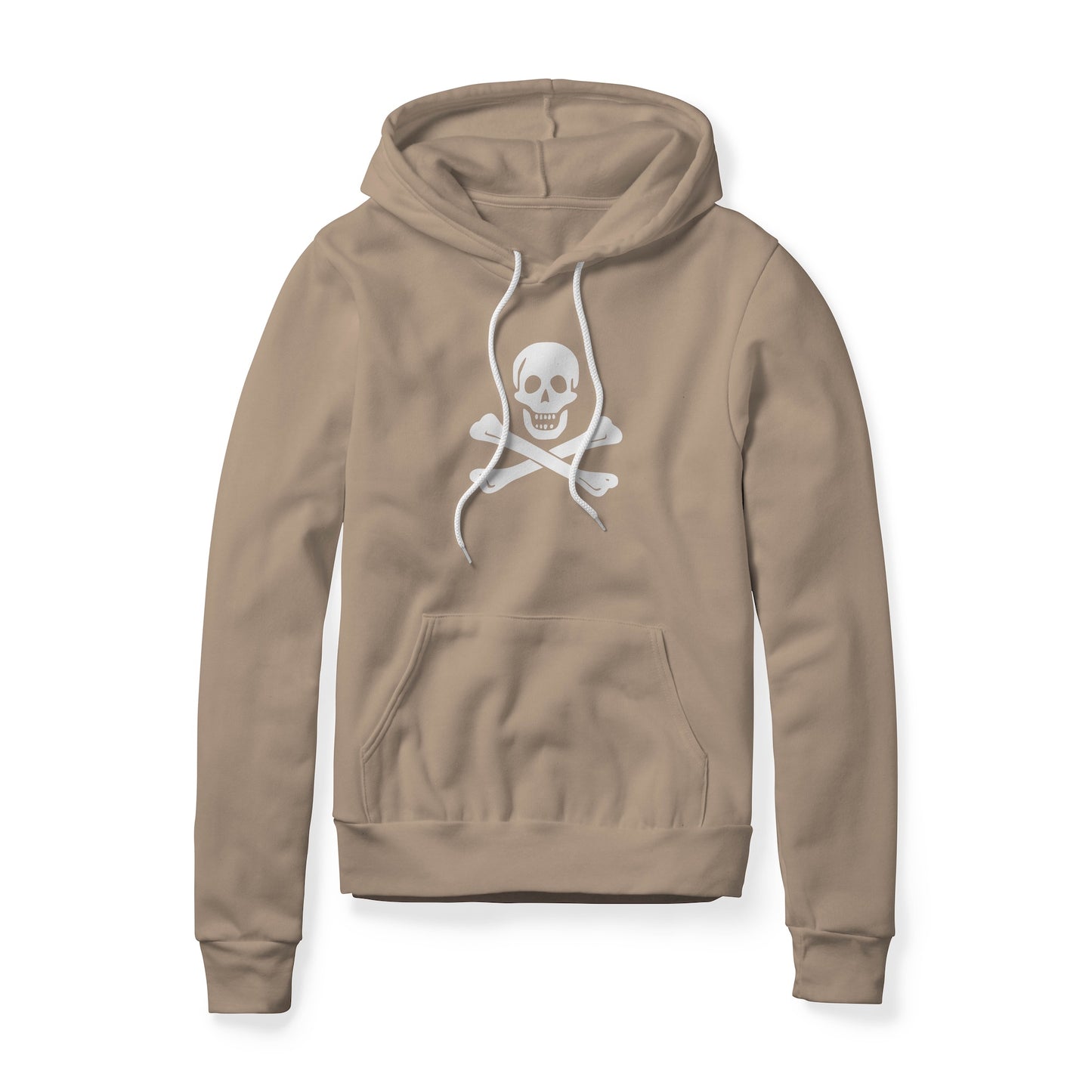 Jolly Roger Pirate Symbol (Bones), Fleece Hoodie