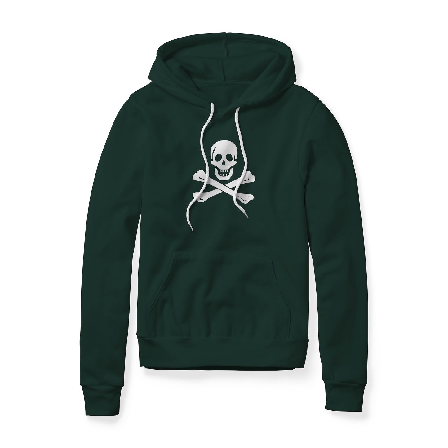 Jolly Roger Pirate Symbol (Bones), Fleece Hoodie