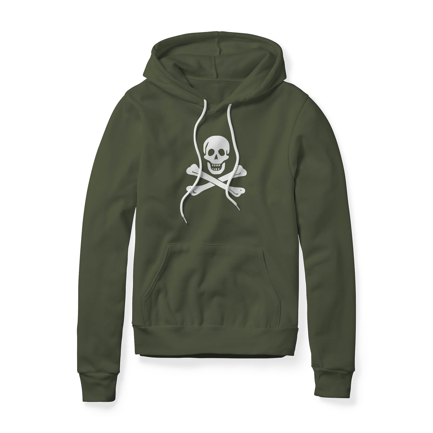 Jolly Roger Pirate Symbol (Bones), Fleece Hoodie